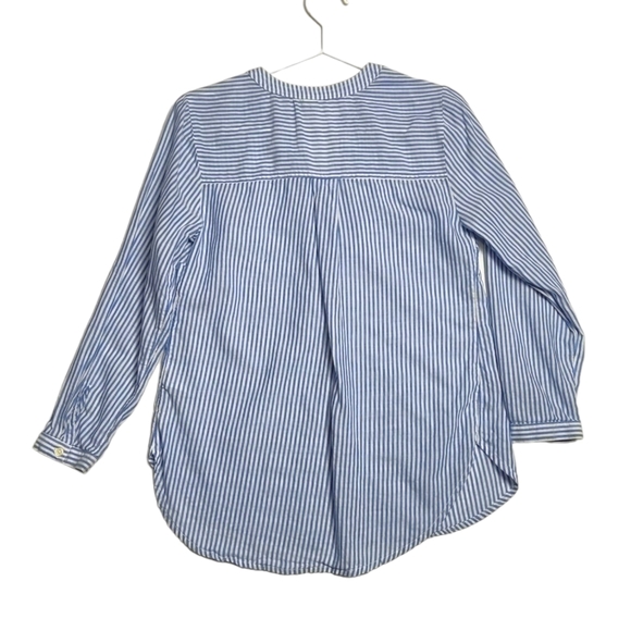 OLD NAVY Relaxed Lightweight Popover Cotton Stripe Size XS Petite V-Neck Henley - Picture 3 of 9